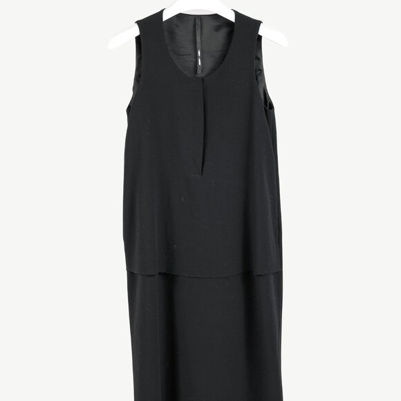 Sarah Lanzi AW/16 Minimalist Black Layered Sleeveless Dress - Picture 2 of 8